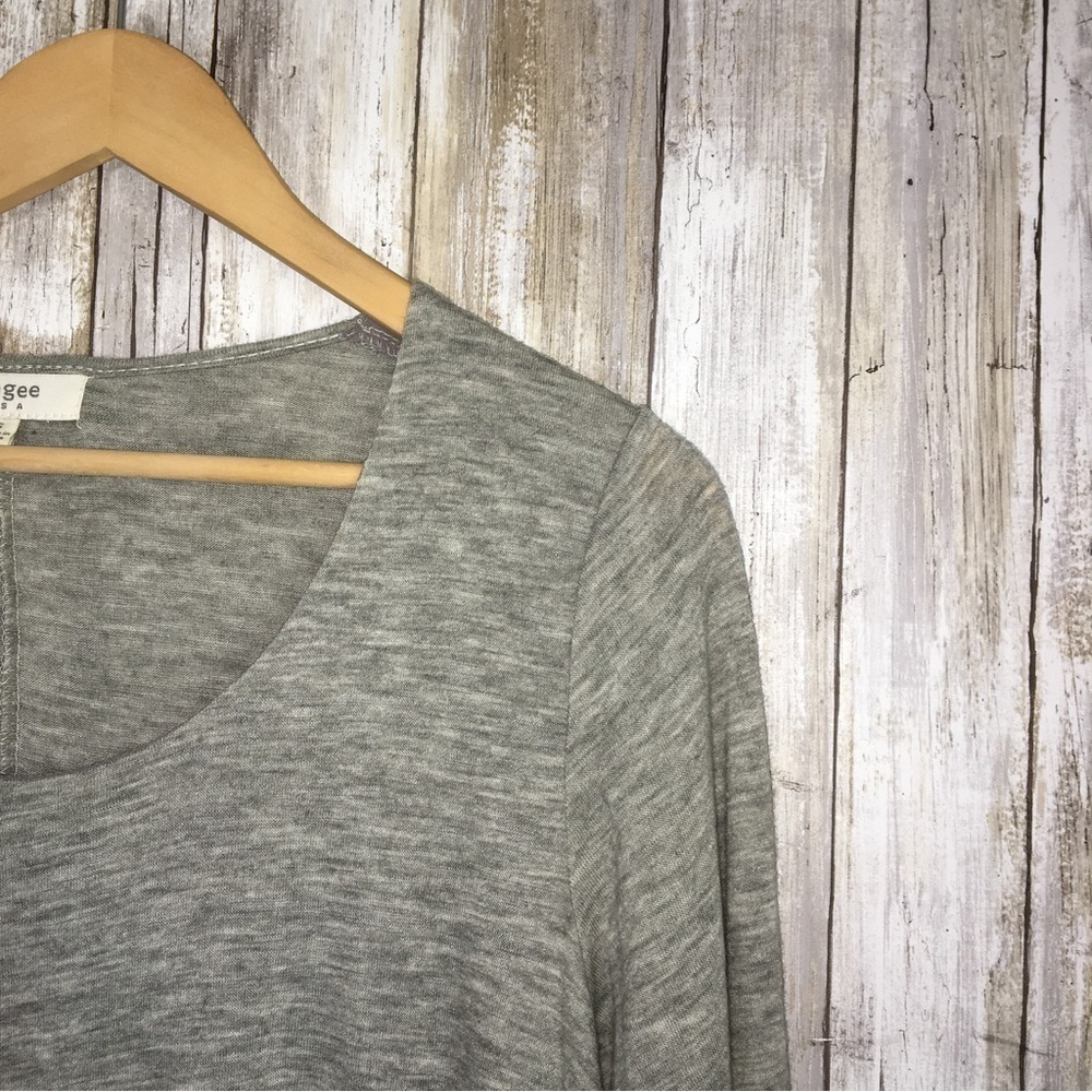 Umgee Grey Long Sleeve Blouse - Picture 2 of 4